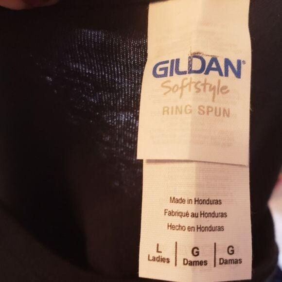 Good Girl Gone Rad Rainbow Graphic Tee size Large Gildan Softstyle Black LGBTQIA - Picture 3 of 3